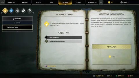 Goals - God of War Interface In Game 