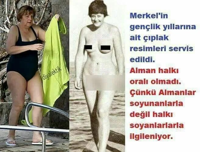 Angela Merkel mayolu görüntülendi