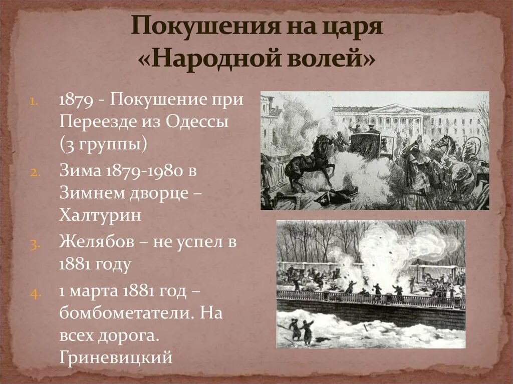 В каком году была разгромлена народная воля. Народная Воля 1879. Покушение на царя. Народная Воля покушения.