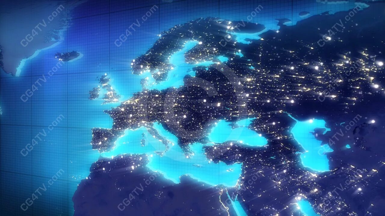 Animated map. Визуализация Европа обои на рабочий стол. Europa Map 720 HD.