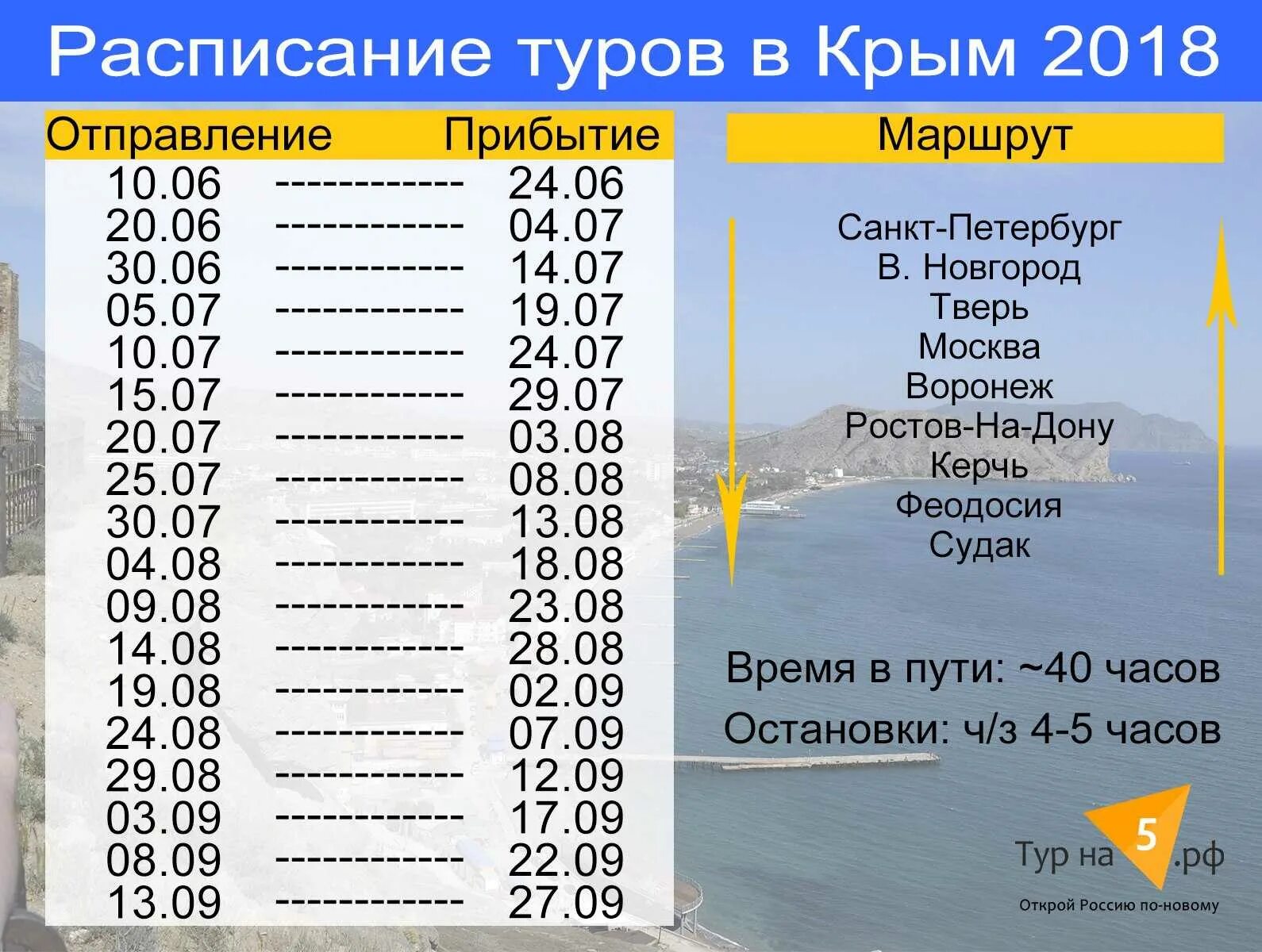 Путевка в крым на 10 дней. Расписание путешествий. Тур расписание. График автобусных туров. Туристическая афиша Крыма.