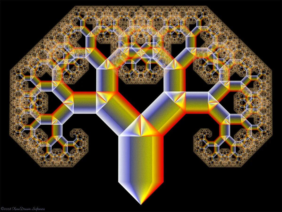 Компьютерная двумерная графика. Дерево Пифагора. Фрактал Пифагора. Фрактальное дерево Пифагора. Pascal's дерево Пифагора.