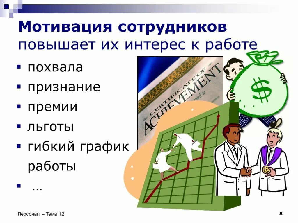 Повышение мотивации доклад. Мотивация сотрудников. Мотиваторы персонала. Мотивация и стимулирование персонала. Мотивация сотрудника к работе.