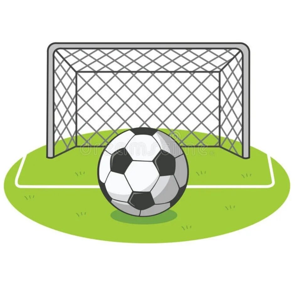 футбольный мяч ворота на белом фоне. футбольные ворота иллюстрация. футбольные ворота трафарет. нарисовать ворота и мяч. ворота для футбола рисунок для детей.