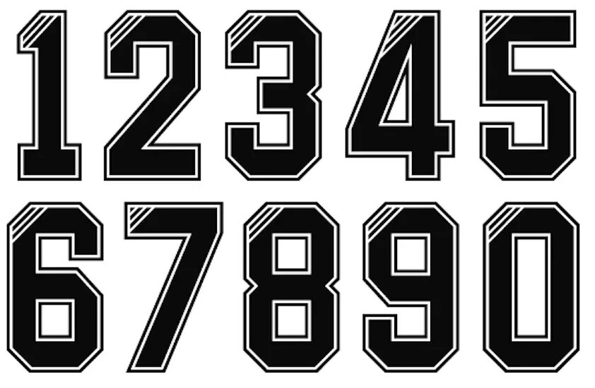 Номер на футболке футболиста шрифт. Цифры на футбольную форму. Дизайнерские шрифты цифры. Шрифт цифр на форму. Шрифт номер 10