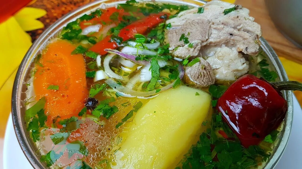 Шурпа из баранины. Цыганская кухня. ТУЗЛАМА Шурпа. Долма Шурпа.