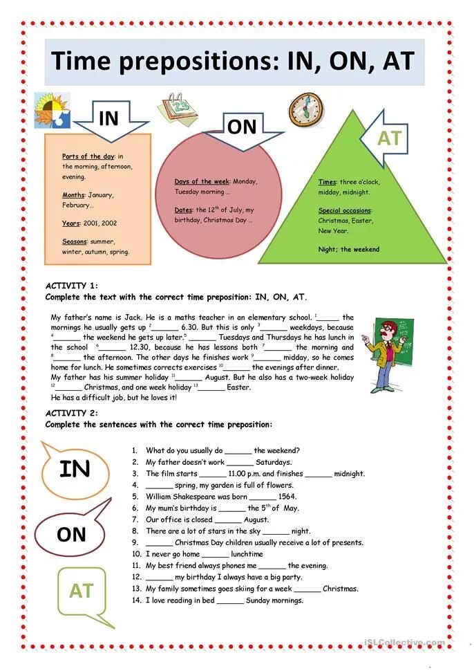 Children usually. In on at в английском языке Worksheets. Предлоги at in on Worksheets. On in at в английском Worksheets. Worksheets English предлоги on at in.