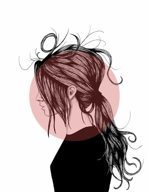 Девушка с растрепанными волосами. Девочка с растрепанными волосами. Рисунок волосы девушки. Растрепанные волосы рисунок.