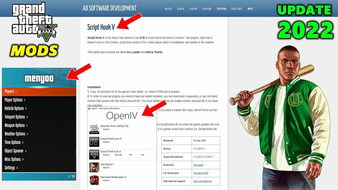 SCRIPTHOOKV. Скрипт хук 5 для ГТА 5. OPENIV Team. Скрипт хук 4