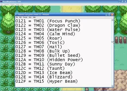 Pokemon fire red cheats