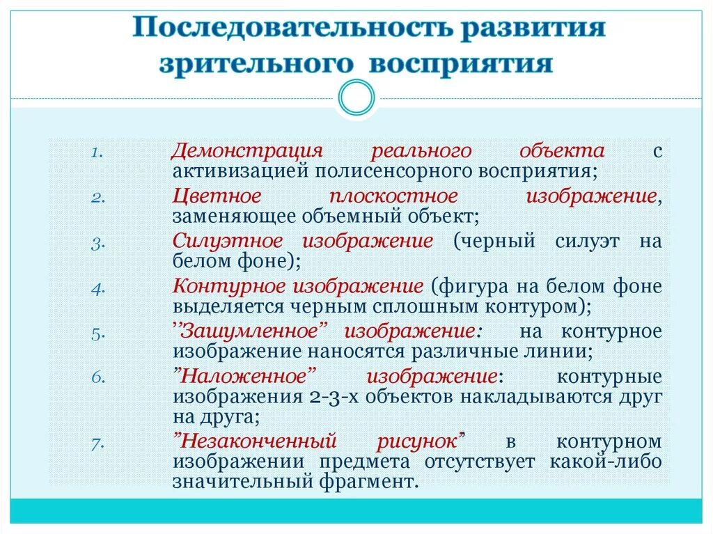 Этапы зрительного восприятия. Этапы развития зрительного восприятия. Этапы формирования зрительного восприятия. Совершенствование зрительного восприятия.