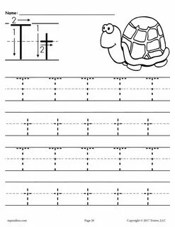 Letter t writing