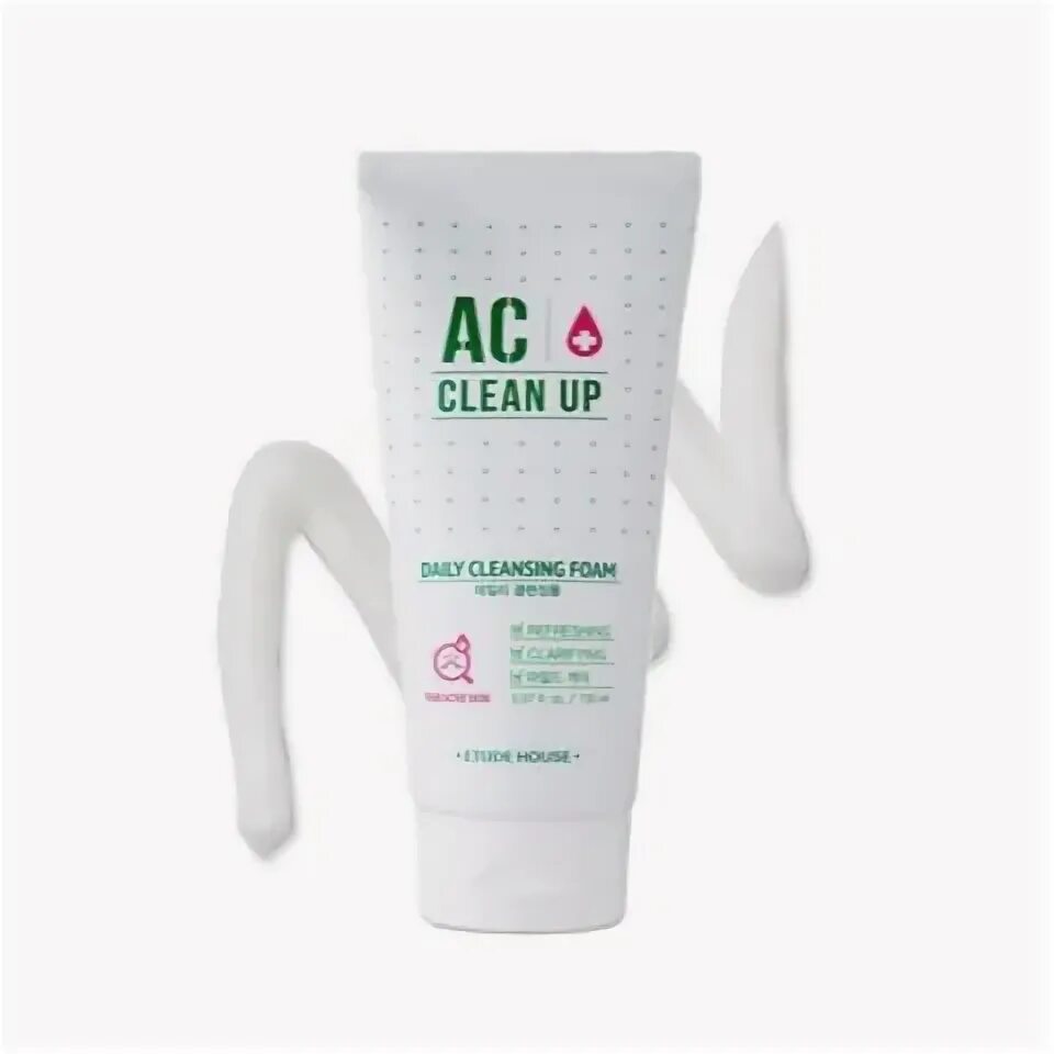 Cleansing up. Etude House AC clean up Cleansing Foam,150ml. AC clean up Etude House пенка. Etude House AC clean up Daily Cleansing Foam. Успокаивающая пенка для проблемной кожи AC clean up Cleansing Foam 150мл Etude House.