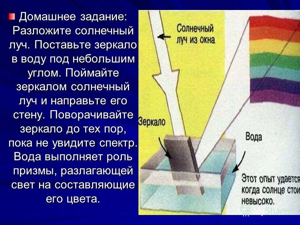 Если световой луч белого цвета сначала разложить. Эксперименты с солнечными лучами. Опыт разложения солнечного света. Разложить Солнечный Луч. Зеркальный Солнечный Луч.