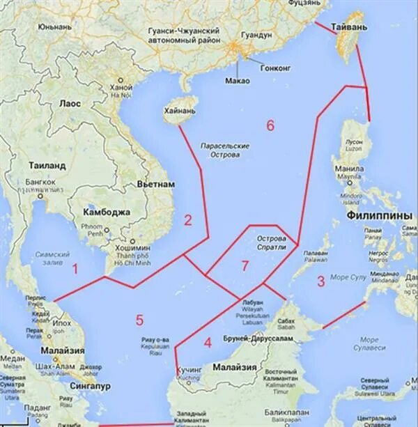 Восточно китайское на карте. Границы Южно китайского моря на карте. Южно-китайское море на карте. Побережье Южно китайского моря на карте. Южно китайское море границы.