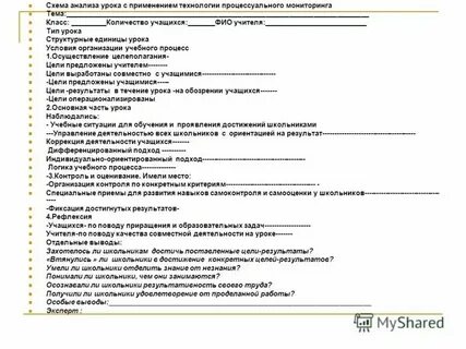 Анализы уроков по фгос 5 класса