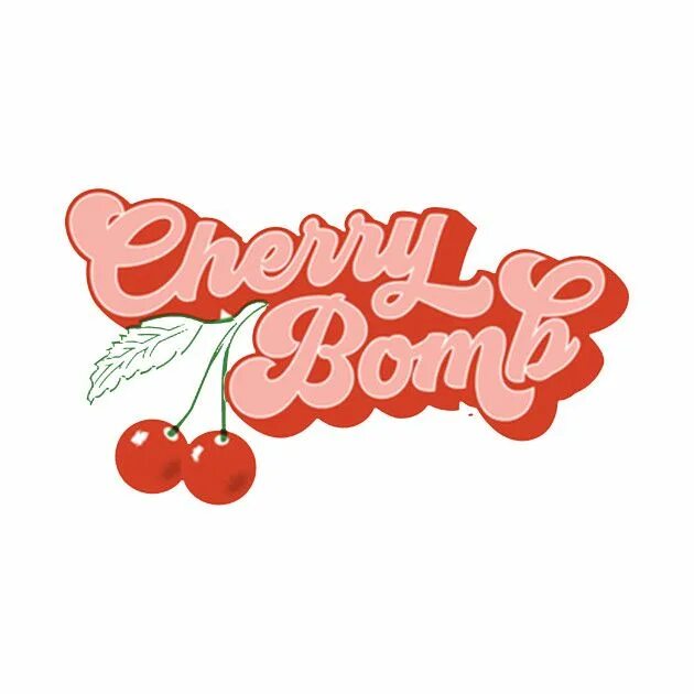 Cherry bomb hello daddy. Cherry надпись. Вишня шрифт. Черри бомб надпись. Вишня надпись.