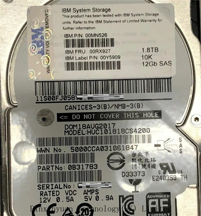 Диск сервера sata. Жесткий диск ibm 1.8tb 00rx908. жесткий диск ibm 00rx918. ibm 00y5779. 1,8-дюймовых hdd.