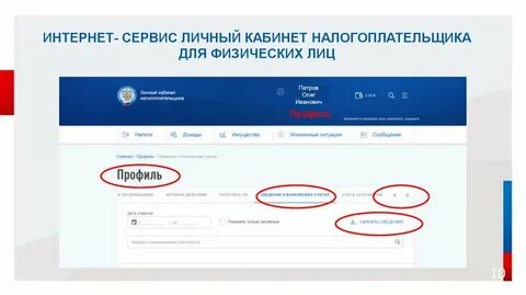 Едином личном кабинете физического лица
