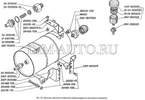 Тормозная схема газ 3307