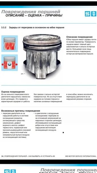 Анализ повреждений поршня Stihl. KOLBENSCHMIDT повреждения поршней. Юбка поршня. Задиры на юбке поршня.