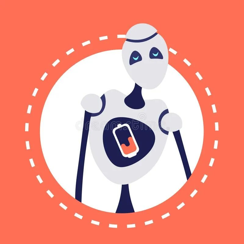 Tired robot