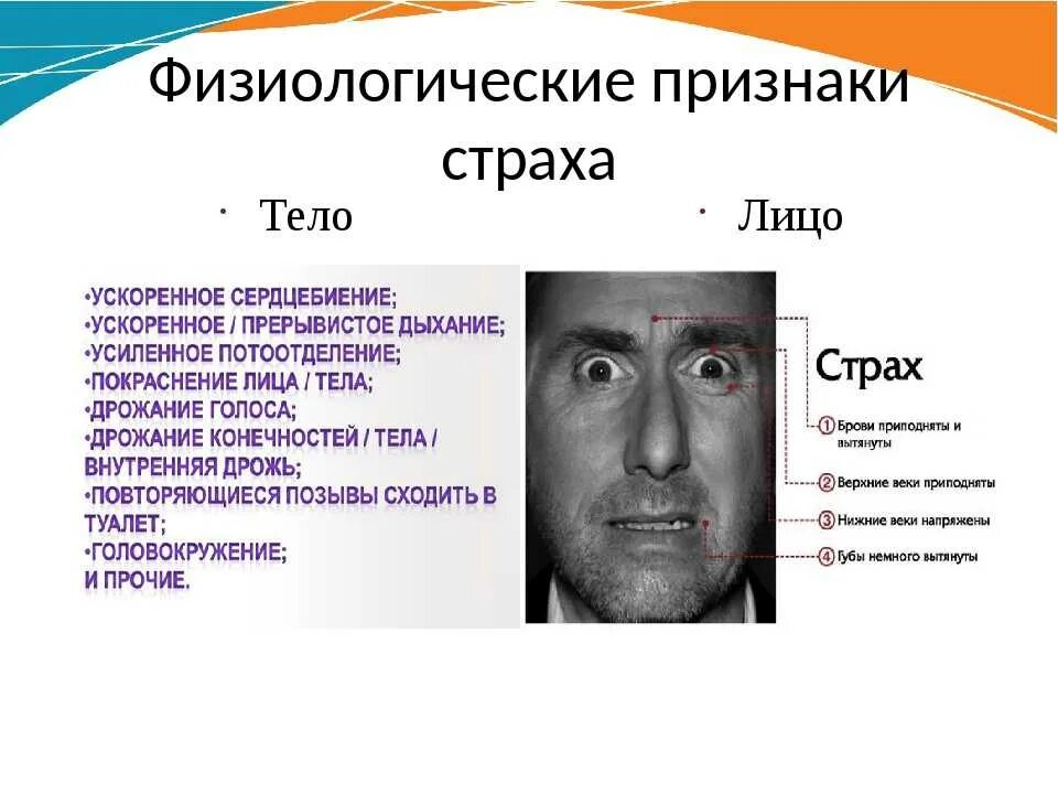 Внешнее проявление человека это. Страх эмоция. Признаки проявления страха. Признаки страха в психологии. Физические признаки страха.