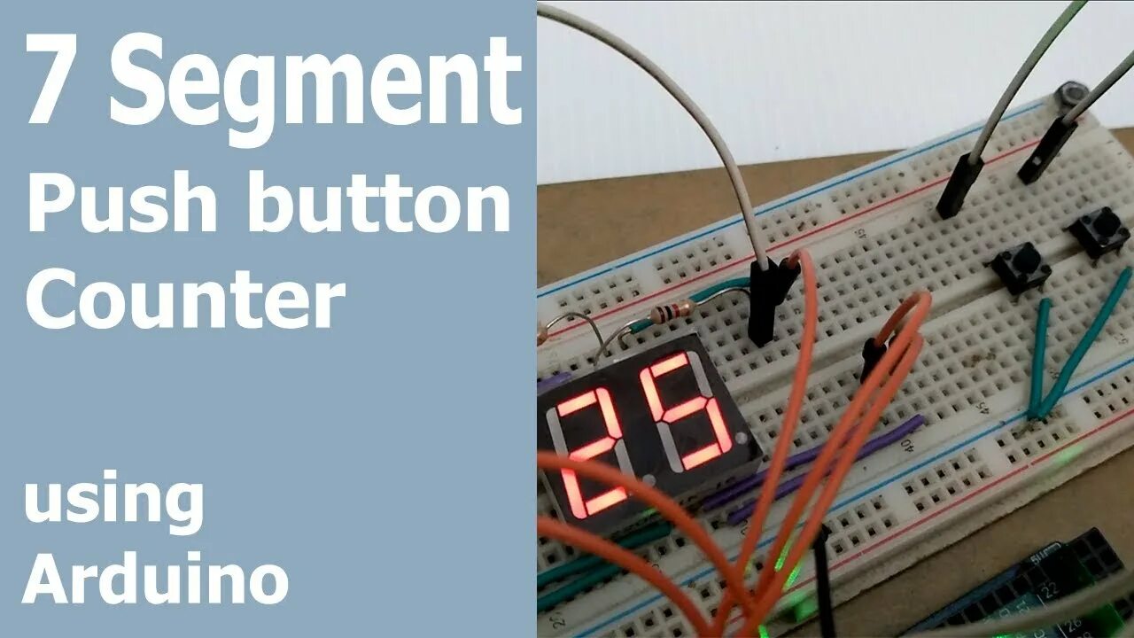 Counter button. Segment arduino. two digit timer/counter using arduino &amp; 7 segment display. segment button. counter 0 - 99 7 segment tinkercad.