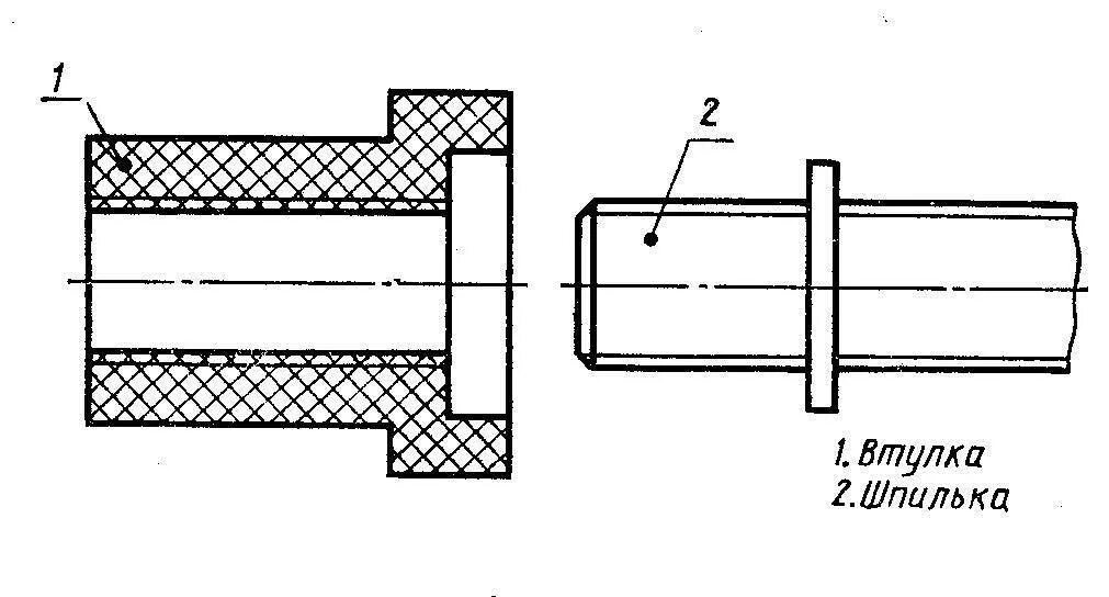 Резьбовое соединение на резьбе g1. Втулка под фланец удлиненная ф280. Муфта 6 шлиц 35 диаметр. Чертеж соединения втулок. Резьбовое соединение вала и втулки чертеж.