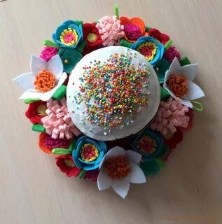 Кулич из фетра