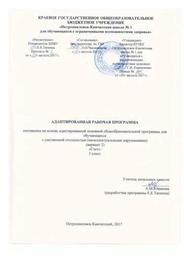 Адаптированная программа 1 класс зпр. Титульный лист адаптированной программы. титульный лист по адаптированным образовательным программам. адаптированная образовательная программа титульный лист. титульный лист по адаптированной рабочей программе.
