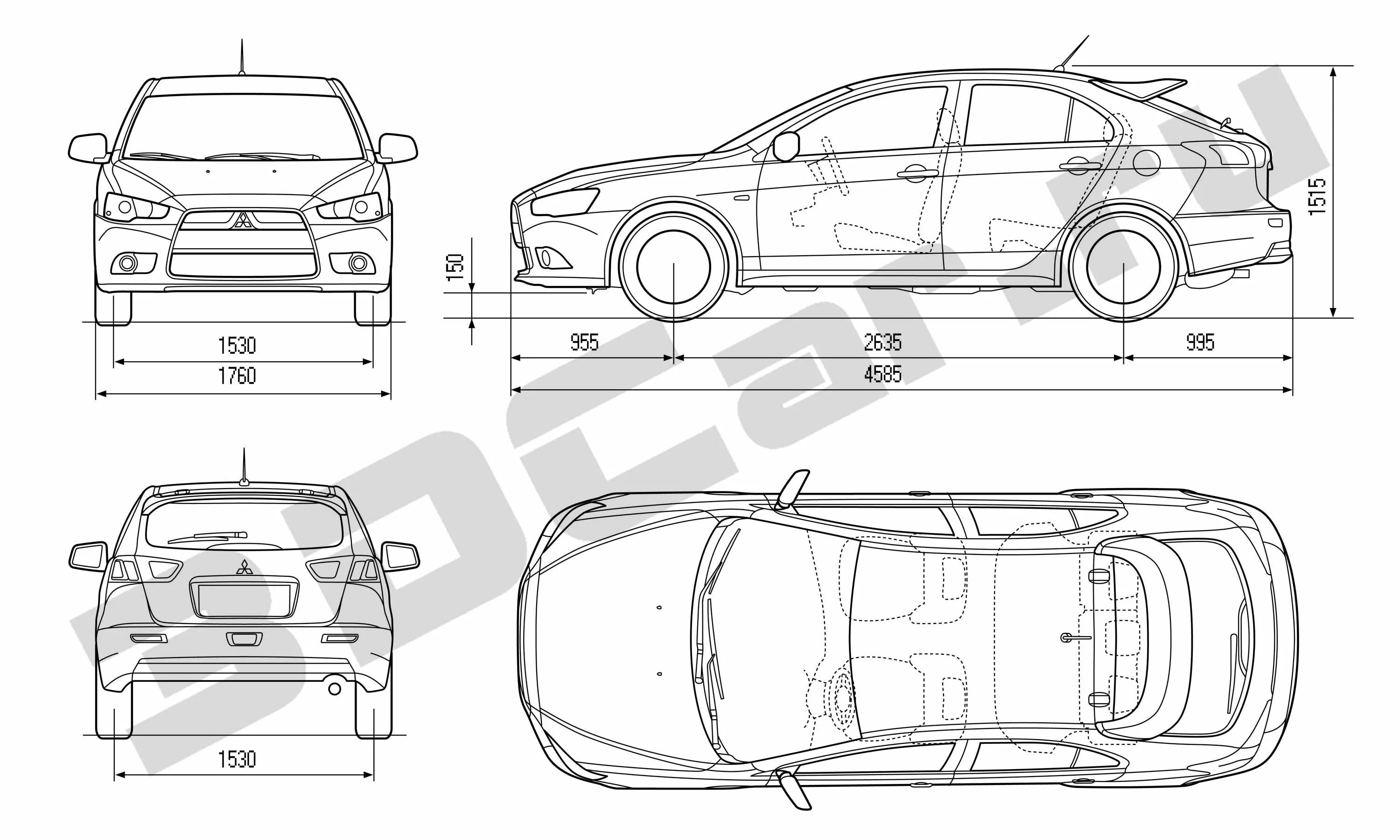 Mitsubishi lancer 10 размеры. Габариты Митсубиси Лансер 10. Mitsubishi Lancer x 2008 габариты. Мицубиси Лансер 10 габариты. Ширина салона Mitsubishi Lancer 10.