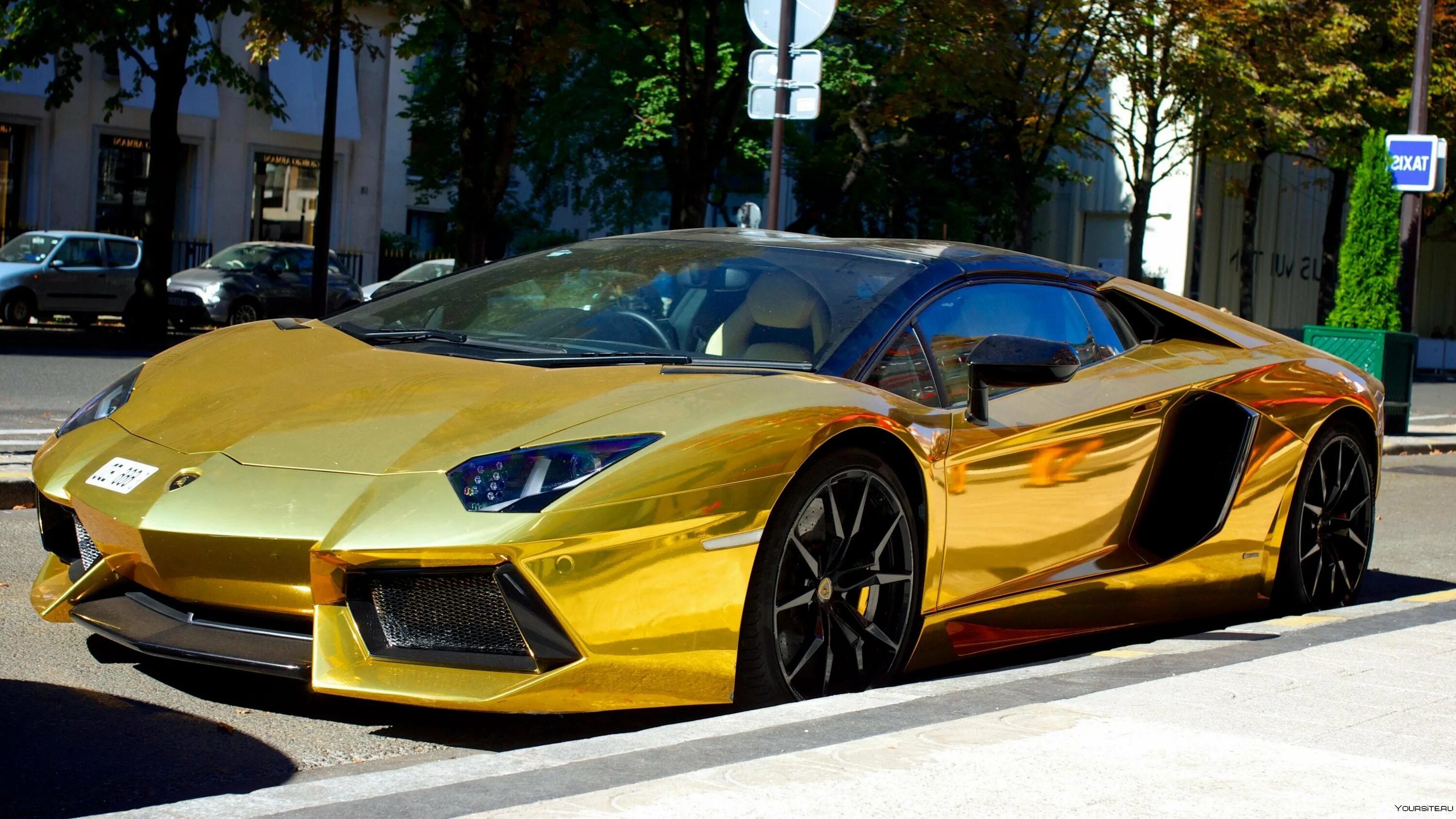 Gold car