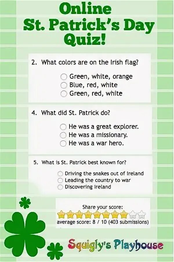 Дай квиз. Saint Patrick's Day Quiz for Kids. St Patrick's Day Quiz. Saint Patrick's Day Quiz.