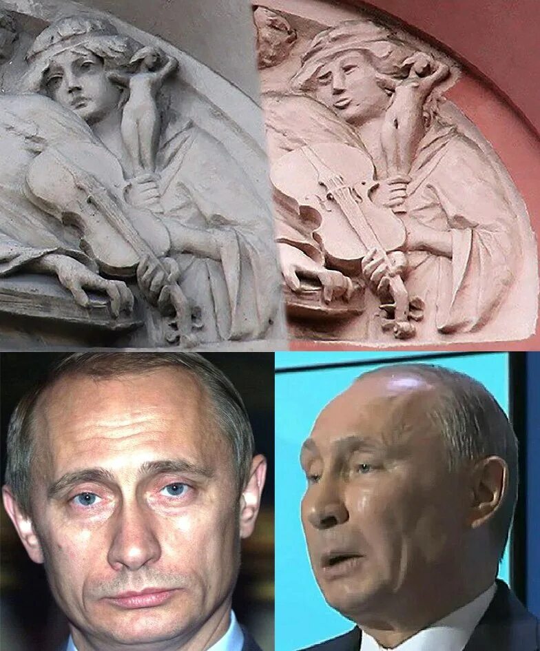 Скульптуры после реставрации. Изуродованные барельефы. Реставраторы отреставрировали скульптуры в Петербурге. Горе реставраторы.