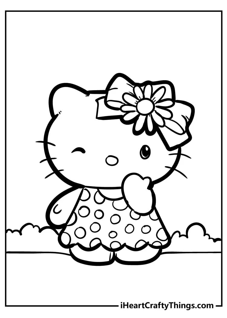 Как раскрашивать hello kitty