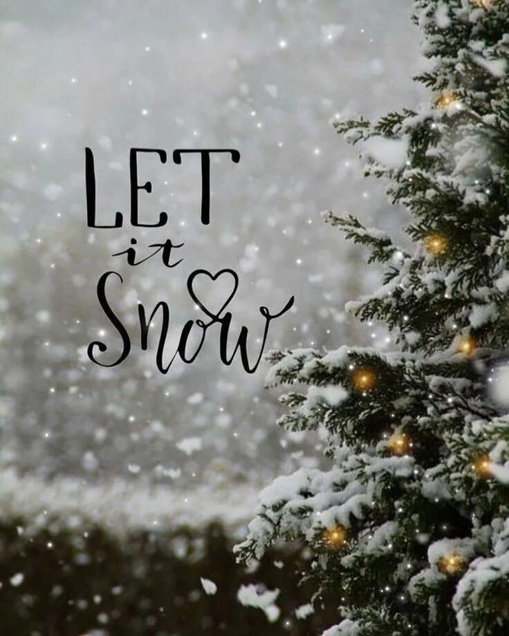 It s snowing now
