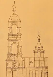 Колокольня рисунок