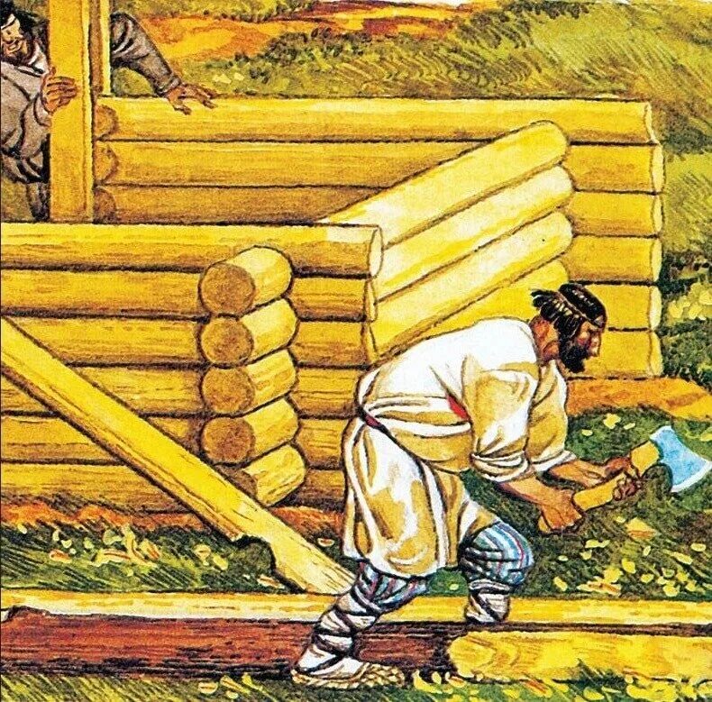 Как строили на руси. Древнерусские города презентация. Постройка дома на руси. Изба древних славян. Фундамент для избы.