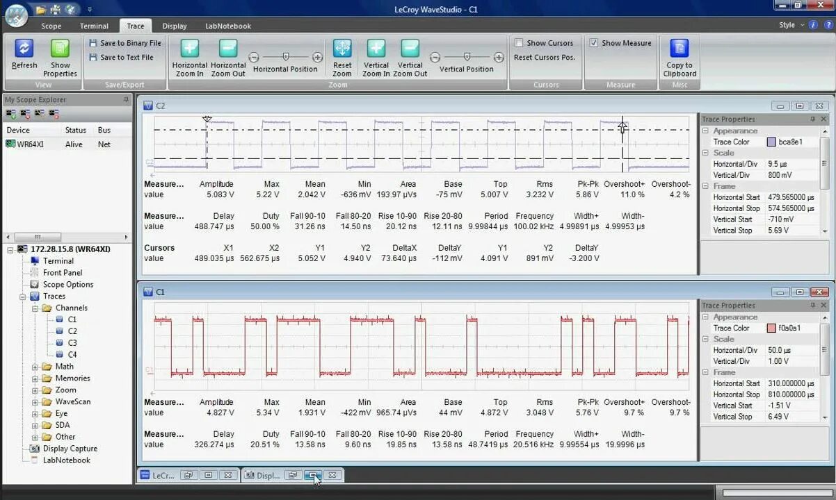 Trace properties