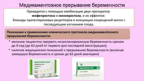 Сколько болит после медикаментозного прерывания беременности