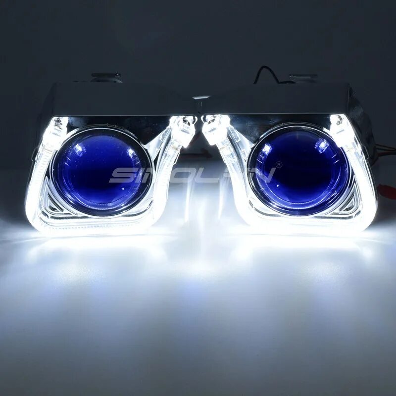 2. Линзы и биксенон с ангельскими глазками h4 cnu. Мини линзы h3 led. Линзы bi led xenon. Линзы мтф автомобильные ангельские глазки.