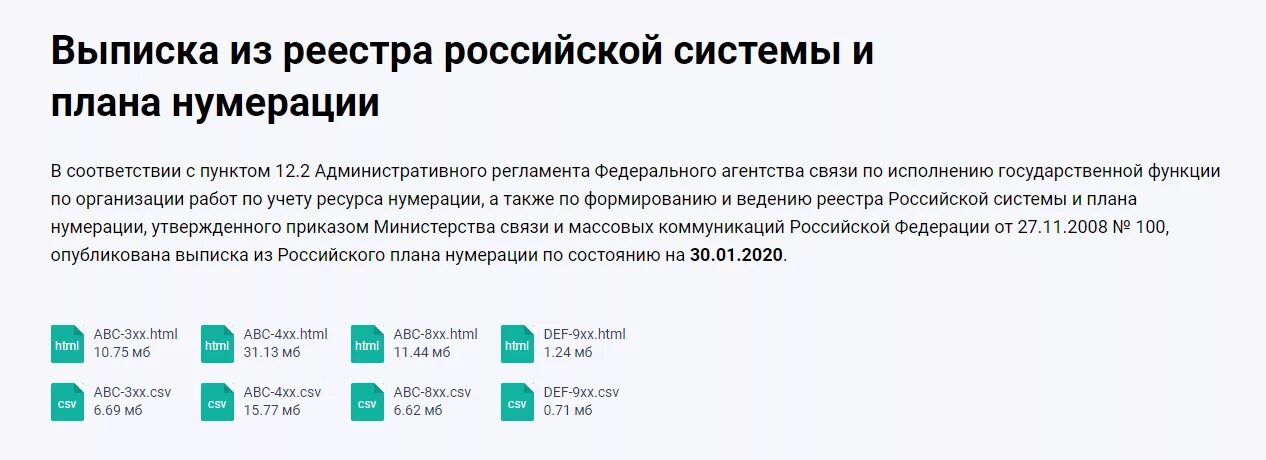 Нумерация операторов