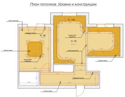 Натяжной потолок чертеж