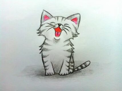 Коты нарисованные простым карандашом легкие