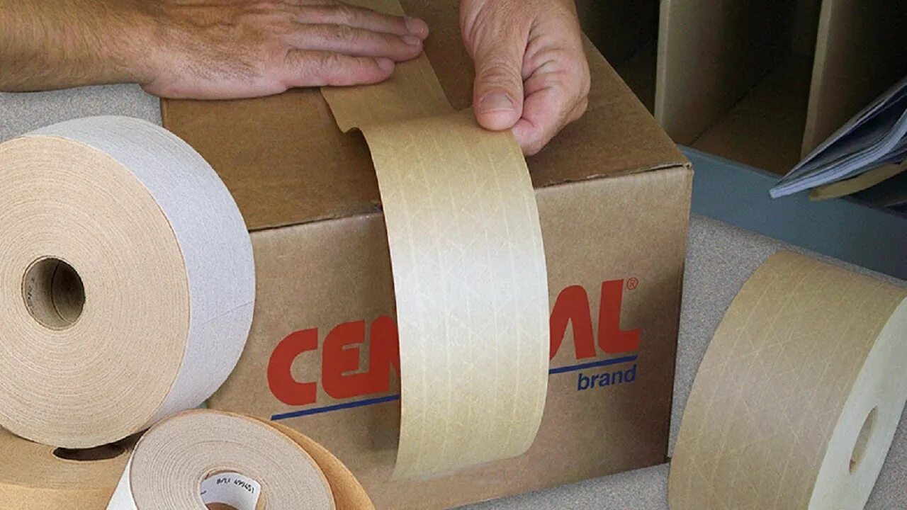 Армированный скотч крафт. Бумажная упаковочная клейкая лента Kraft Tape. Крафт скотч бумажный. Гуммированная лента. Ленты бумажные купить