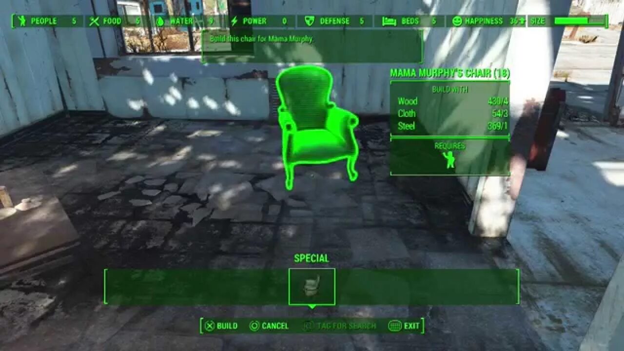 Смастерить стул для матушки мерфи fallout 4. Fallout 4 кресло для матушки мерфи. фоллаут 4 стул для матушки мерфи. fallout 4 кресло. кресло из фоллаут.