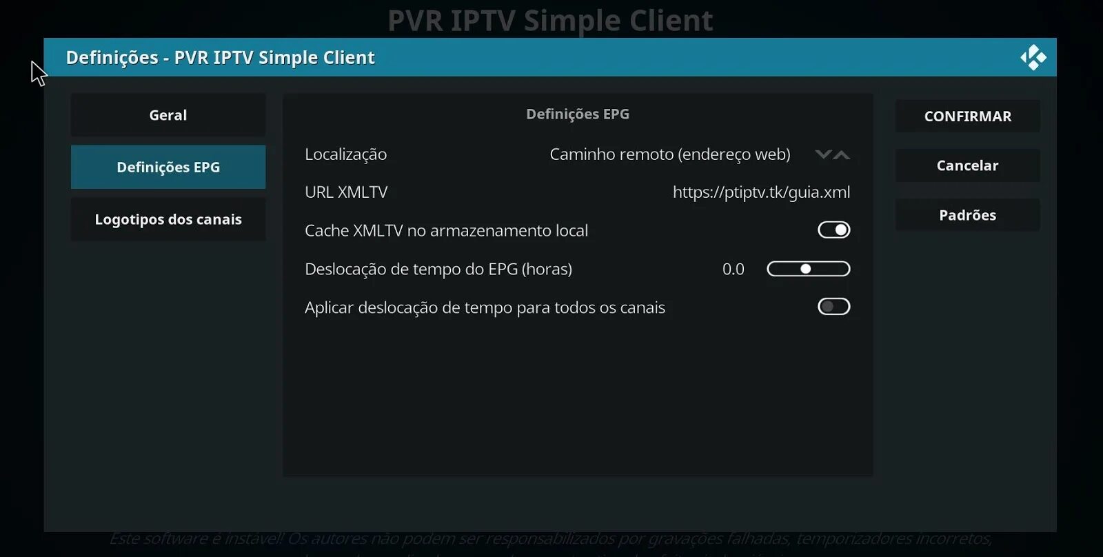 Simple client. EPG для IPTV источник. Настройка IPTV. IPTV PVR simple. Телегид IPTV EPG.