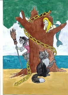 Рисунки на тему «У лукоморья дуб зеленый»