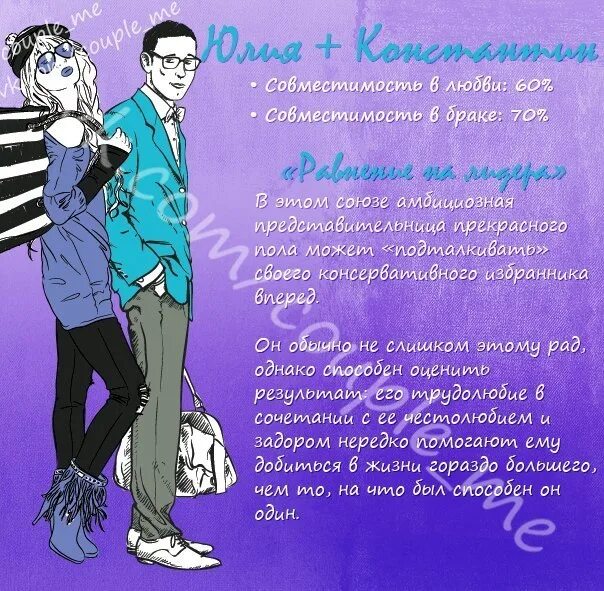 Совместимости имени юля. Совместимости имени юля